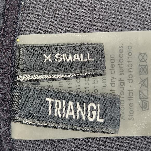 Triangl Black & White Lined Mesh Swimwear Bikini Top Women's XS - Picture 2 of 8